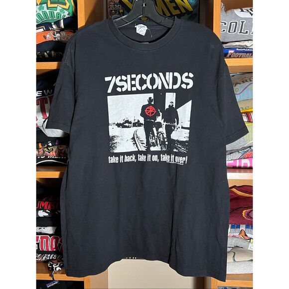 Vintage Y2K 7 Seconds Take It Back Punk Band Tee - Picture 1 of 5